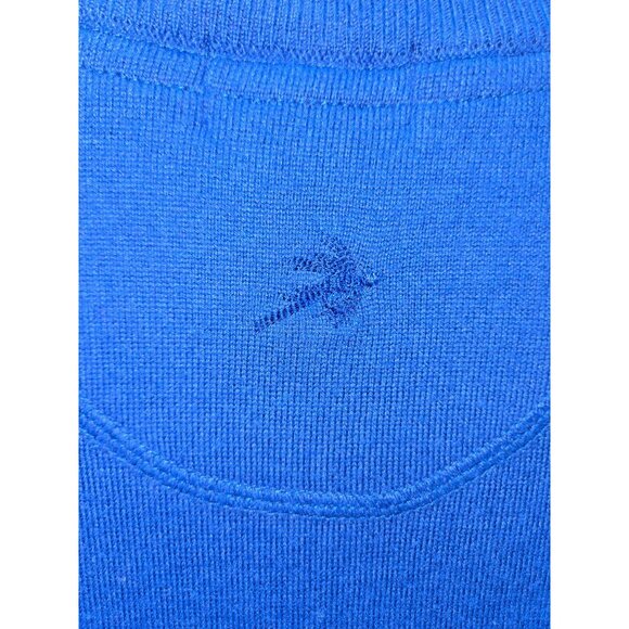Orvis Mens Medium Blue Quarter-Zip Sweater - Picture 7 of 8